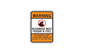 warning neighborhood watch